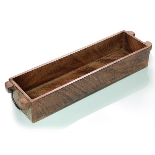 Serving Tray Wood for Wine Bar Whiskey Rectangular Indoor Planter Centerpiece