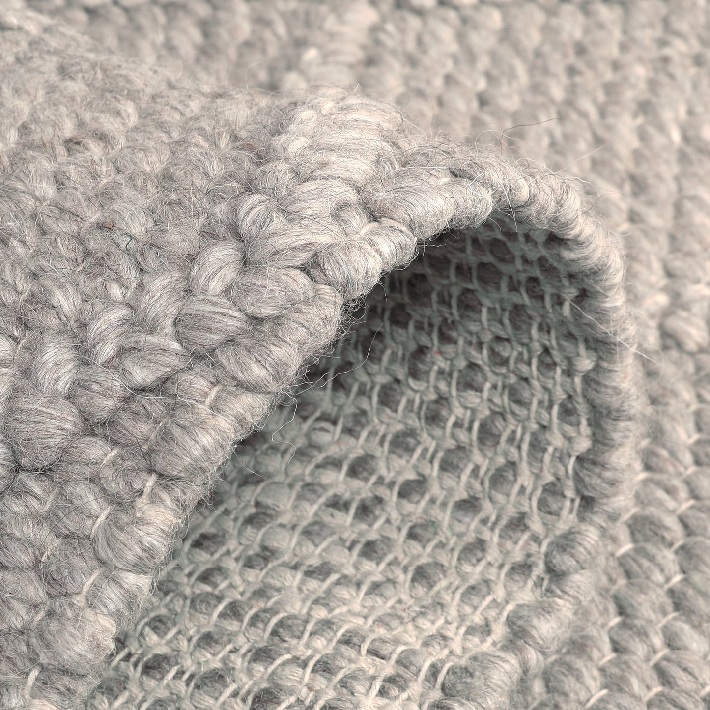 Hand Woven Wool Area Rug Footmat Doormat Woven Brown Long Harlequin 1204