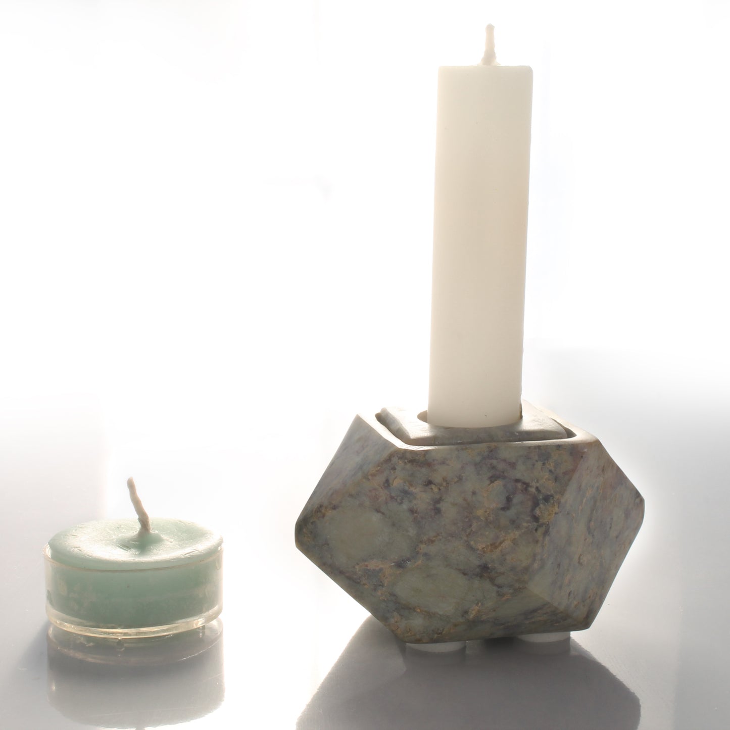 SAVON Stone Incense Stick Holder Burner Candle Stand Palo Santo Modern Minimalist Geometric Art Deco