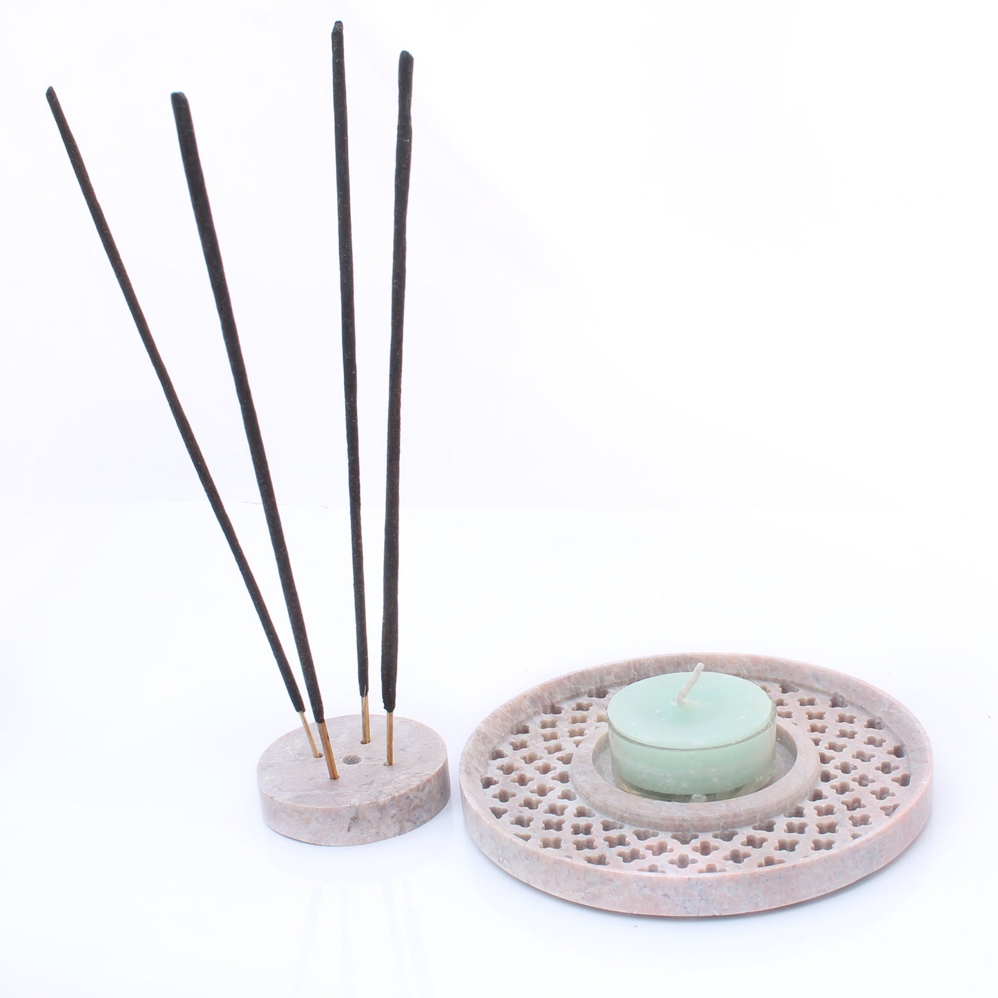 SAVON Round tealight Holder candlestand Incense Stick Burner Decorative Centerpiece Votive Plastic Free