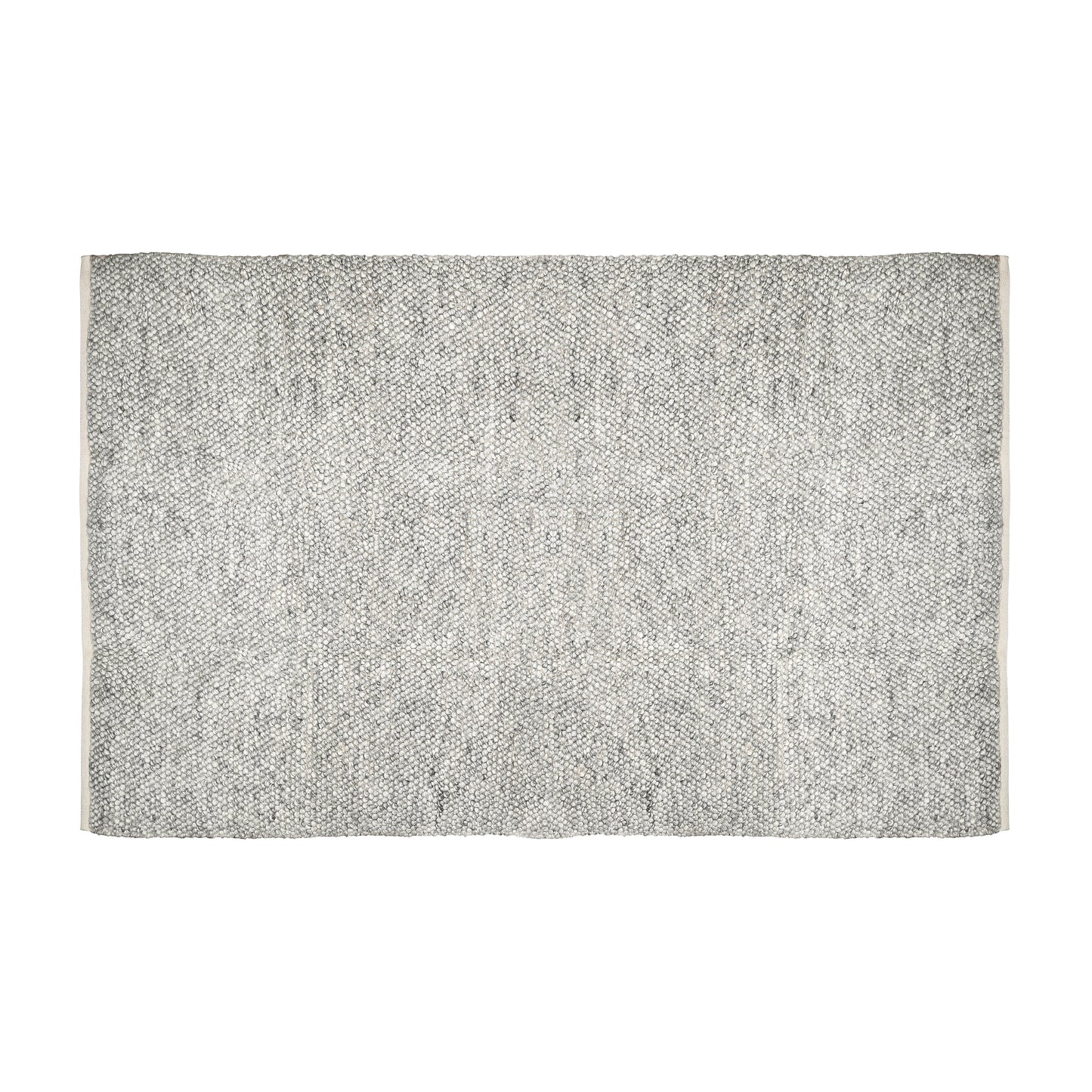 Hand Wool Area Rug  Gray Woven Straw Weave Pattern  1200