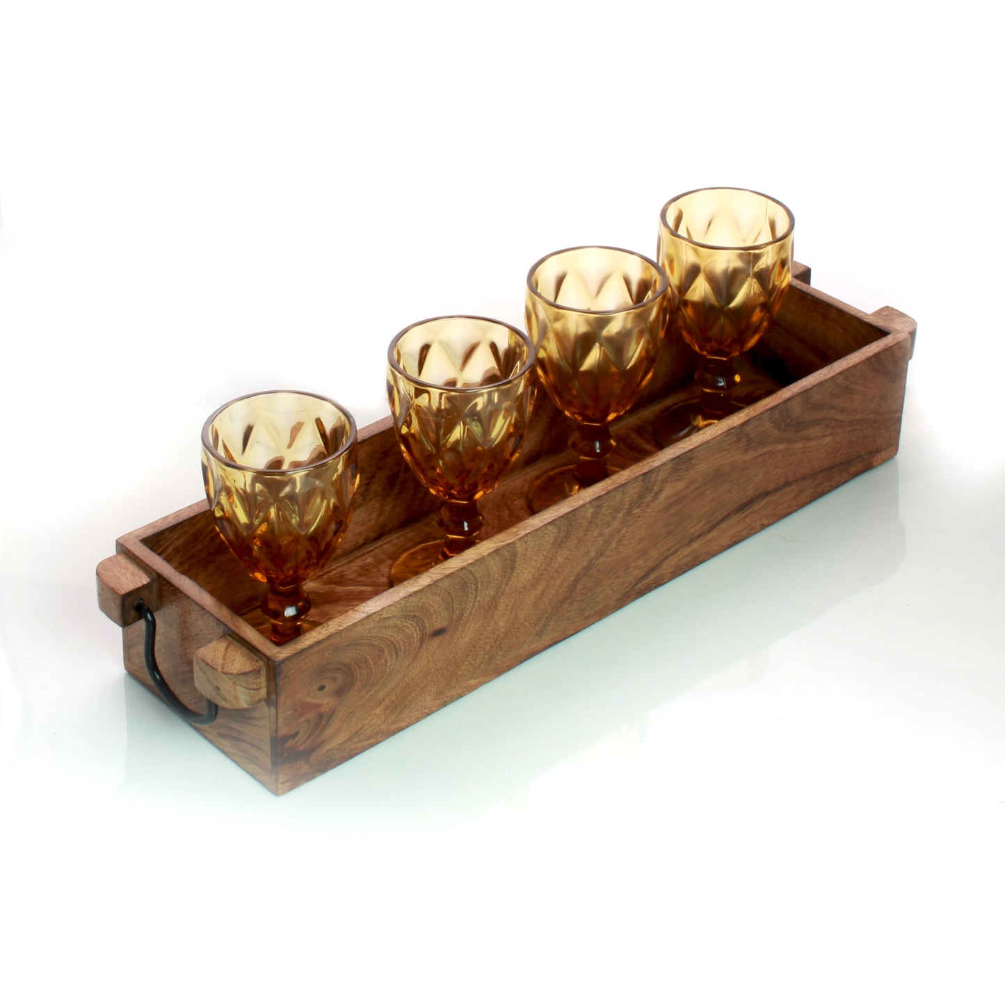 Serving Tray Wood for Wine Bar Whiskey Rectangular Indoor Planter Centerpiece