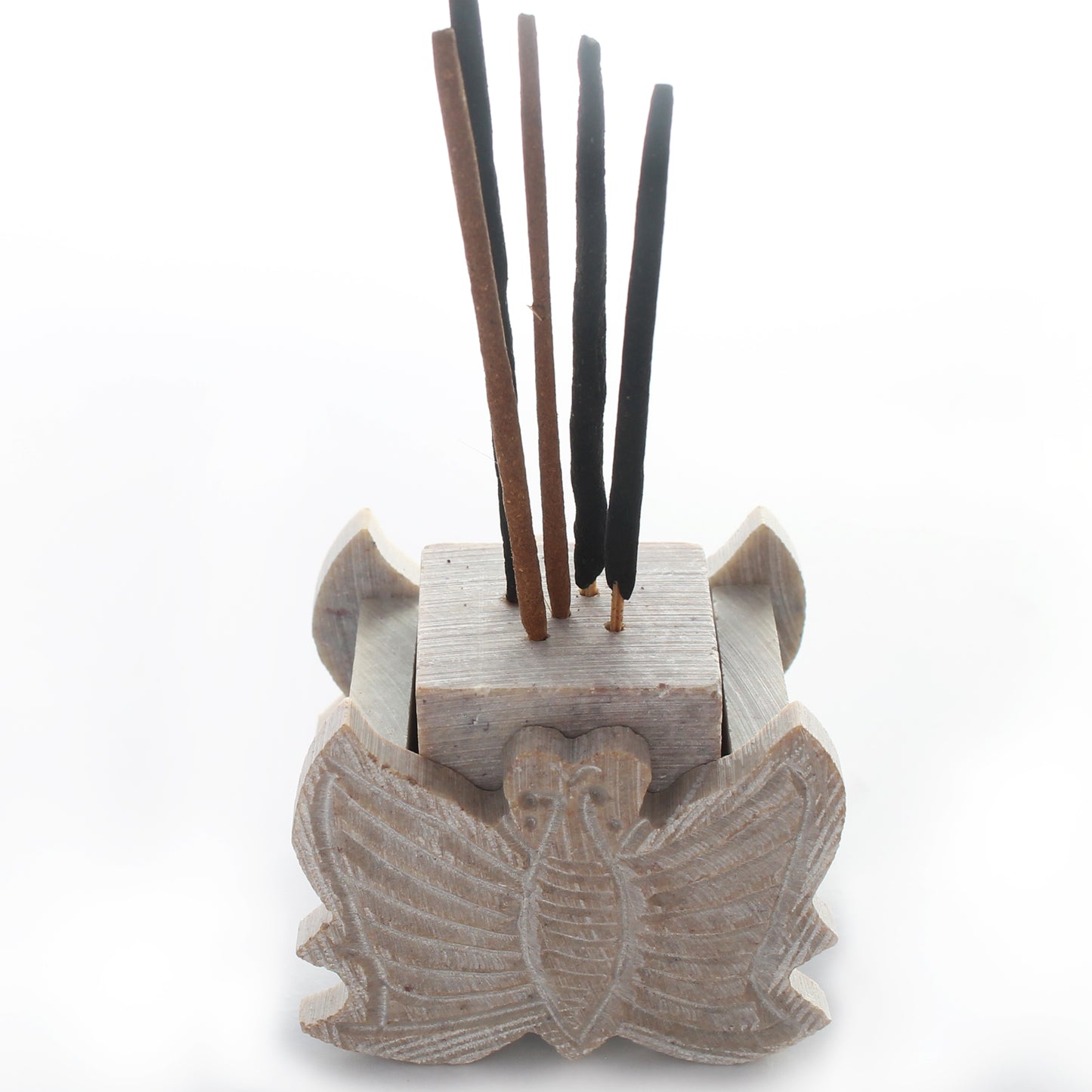 SAVON Stone Incense Holder for Stick Cones Frankincense Palo Santo Butterfly