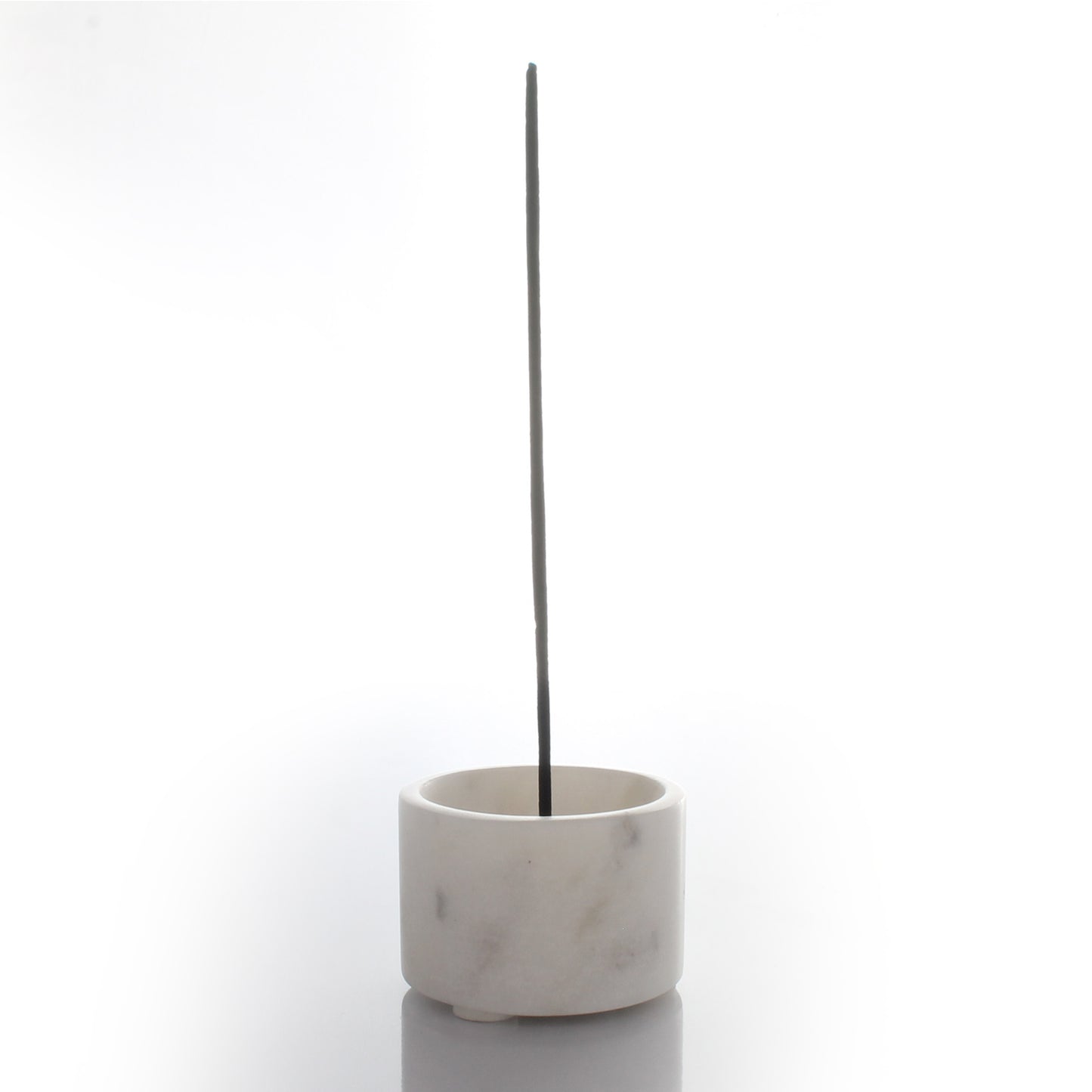 SAVON Marble Incense Stick Holder Burner Candle Stand Round Stone White Modern Minimalist Geometric Art Deco